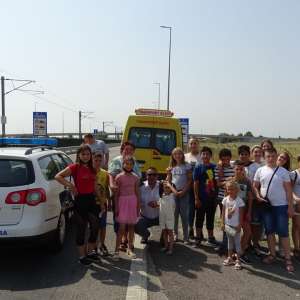 Un grup de 14 elevi de la Școala Gimnazială “Gh. Jienescu”, în vizită la Punctul de Trecere a Frontierei Calafat