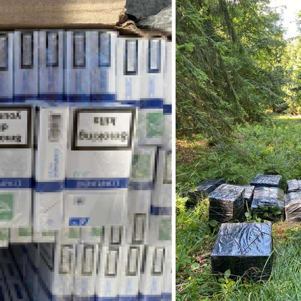 Țigări de contrabandă transportate cu drona şi lăsate într-o livadă de lângă Halmeu