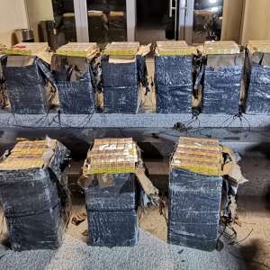 Un ucrainean reținut şi aproximativ 20.000 pachete de ţigări de contrabandă, confiscate la granița de nord