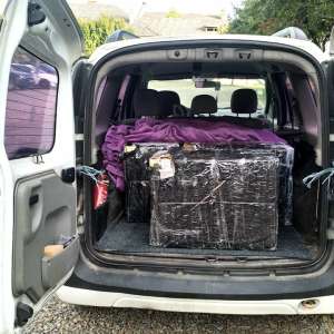Maramureșean cercetat pentru contrabandă și 18.500 pachete țigări confiscate la frontiera de nord