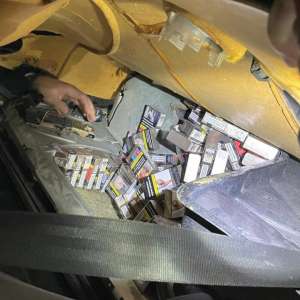 Țigarete în valoare de 20.000 de lei, ascunse într-un autoturism, descoperite la P.T.F Giurgiu
