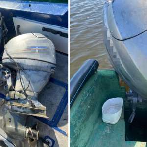 Cetățeni ucraineni depistați pescuind ilegal pe teritoriul românesc, folosind o ambarcațiune prevăzută cu un motor furat din Croația.