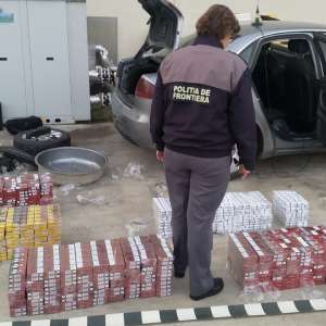 Țigări în valoare de peste 300.000 de lei confiscate de polițiștii de frontieră