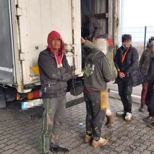 Șapte afgani ascunși într-un autocamion, depistați la P.T.F. Cenad