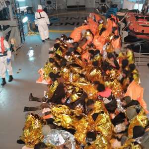 Rescue operation in extreme weather conditions on the Mediterranean Sea