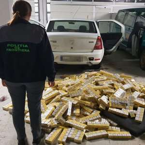 Țigări de contrabandă în valoare de 100.000 lei, confiscate la granița de nord