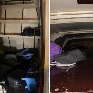 56 de cetăţeni străini depistaţi de poliţiştii de frontieră arădeni, ascunşi în mijloace de transport