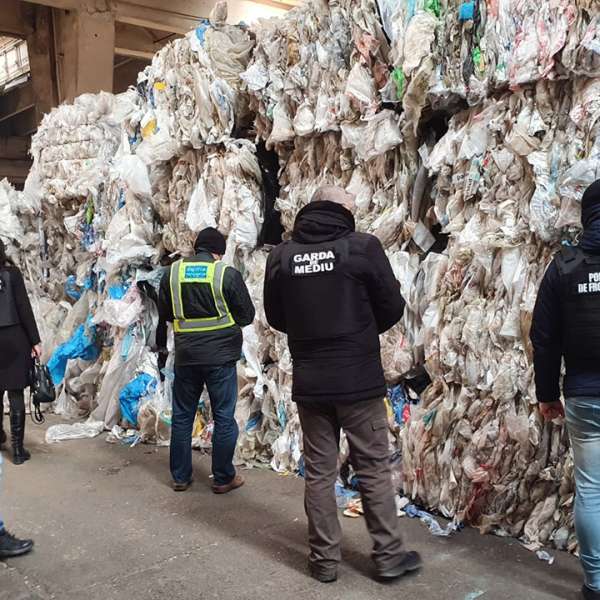 Home searches carried out in three counties in the field of waste import.