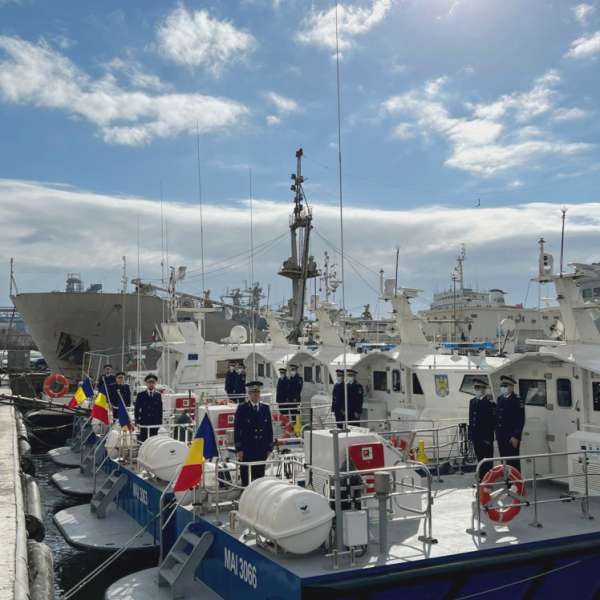 The naval fleet of the Romanian Border Police was supplemented with five high-speed maritime boats