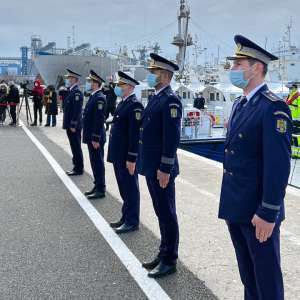 The naval fleet of the Romanian Border Police was supplemented with five high-speed maritime boats