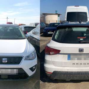 Autoturism căutat de autorităţile din Spania, descoperit de poliţiştii de frontieră din P.T.F. Nădlac II