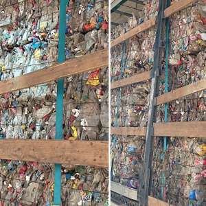 TIR încărcat cu aproximativ 13 tone de deşeuri din plastic, oprit la P.T.F. Călăraşi