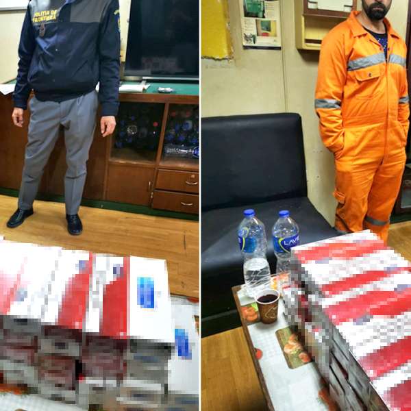 Țigări de proveniență duty-free, nedeclarate, descoperite de polițiștii de frontieră în portul Constanța   