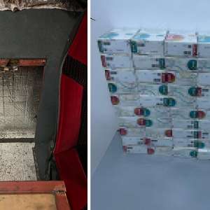 Țigarete în valoare de 11.440 lei, ascunse într-un autocar descoperite de polițiștii de frontieră giurgiuveni