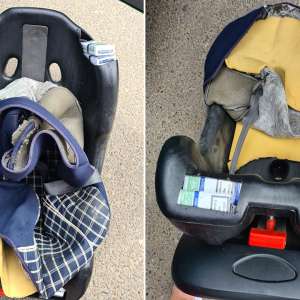 Țigări ascunse în scaunul auto pentru copil, descoperite în PTF Siret