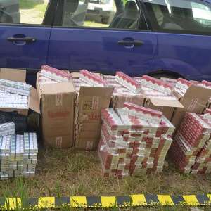 Mașină încărcată cu țigări, oprită în trafic  de polițiștii de frontieră suceveni