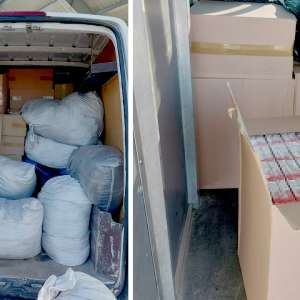 Peste 30.000 de pachete cu ţigări, fără documente de provenienţă, descoperite ascunse într-o autoutilitară la P.T.F. Borș II