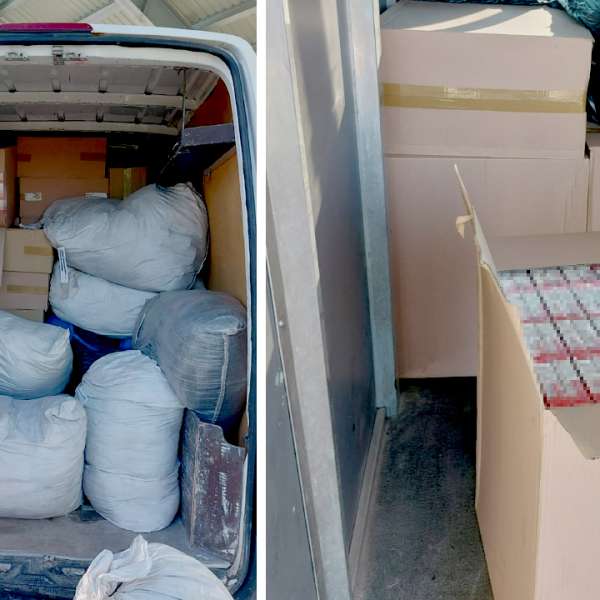 Peste 30.000 de pachete cu ţigări, fără documente de provenienţă, descoperite ascunse într-o autoutilitară la P.T.F. Borș II
