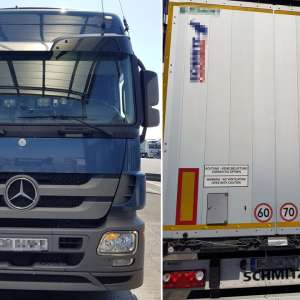 Cinci cetăţeni străini depistați într-un TIR cu role de oțel