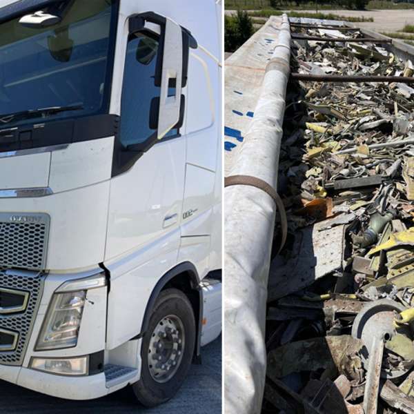 Peste 15 tone deşeuri de aluminiu, oprite la PTF Giurgiu