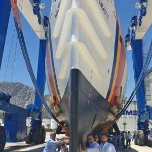 Launching of the first maritime patrol ship, from the set of two that will enter the endowment of the naval fleet of the Romanian Border Police