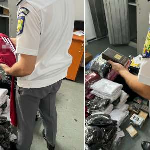 Produse susceptibile a fi contrafăcute, în valoare de 69.000 lei, descoperite la P.T.F. Giurgiu