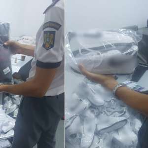 Bunuri susceptibile a fi contrafăcute, estimate la o valoare de 386.800 lei, descoperite în acest sfârșit de săptămână în PTF Giurgiu