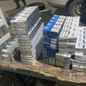 Mirosul fin al câinelui polițist Rico a descoperit 420 pachete de țigări într-un autovehicul, în P.T.F. Siret