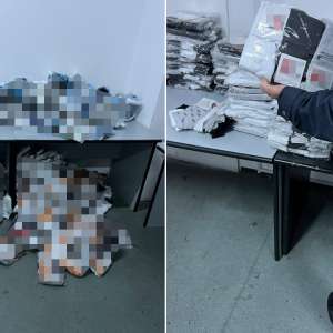 Peste 4.583 bunuri susceptibile a fi contrafăcute, descoperite de polițiștii de frontieră din P.T.F. Giurgiu