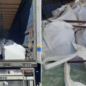 Peste 29 tone deșeuri din plastic și sticlă, oprite la P.T.F. Giurgiu