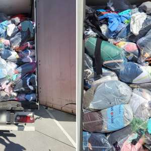 Peste 15 tone de textile second hand, oprite la Borș II