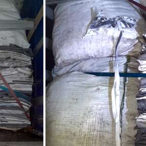 Peste 23 de tone deşeuri de PVC, oprite în P.T.F. Giurgiu