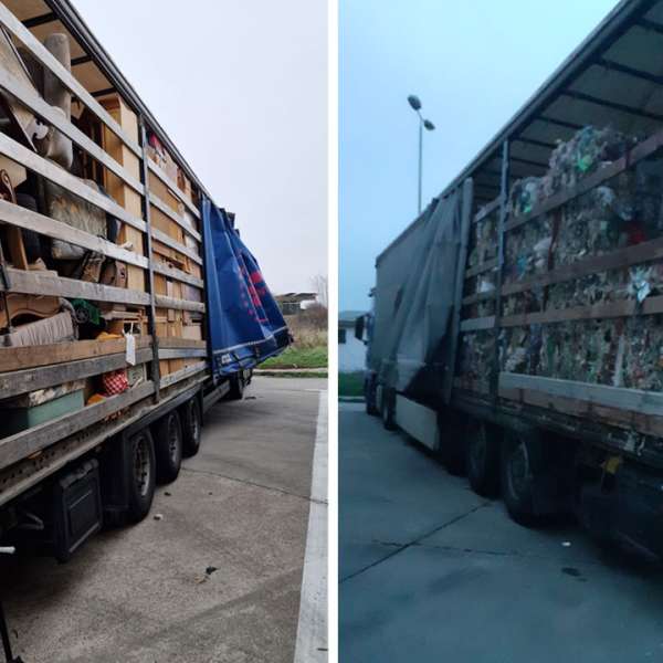 Peste 34 tone de deșeuri, oprite la intrarea în țară
