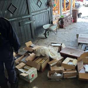 Peste 15.000 pachete țigări și sume în valută confiscate în urma unor percheziții în Moisei și Borșa