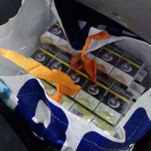 Peste 64.000 de țigarete descoperite ascunse într-un autoturism, în P.T.F. Calafat