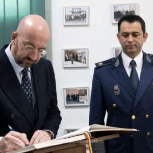 Visit of His Excellency, Mr. Charles Michael, President of the European Council, to the headquarters of the Romanian Border Police