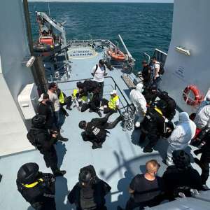 Întâlnire de lucru între inspectorul general al Poliţiei de Frontieră şi directorul executiv adjunct al Frontex, în cadrul unui exerciţiu de căutare şi salvare la Marea Neagră