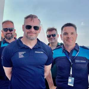 Work meeting between the General Inspector of the Romanian Border Police and Frontex Deputy Executive Director, during a Search and Rescue exercise in the Black Sea