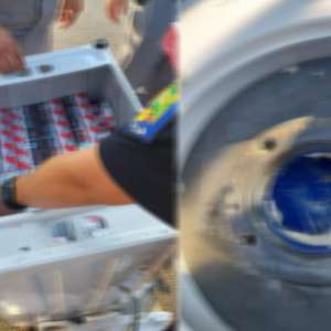 Peste 58.000 țigarete disimulate intr-o mașină de spălat, precum și în alte obiecte descoperite într-un autoturism, în P.T.F Calafat