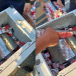 Peste 14.600 pachete cu țigări descoperite ascunse în plafonul unei autoutilitare, într-o mașină de spălat, un boiler și două uși transportate într-un autoturism