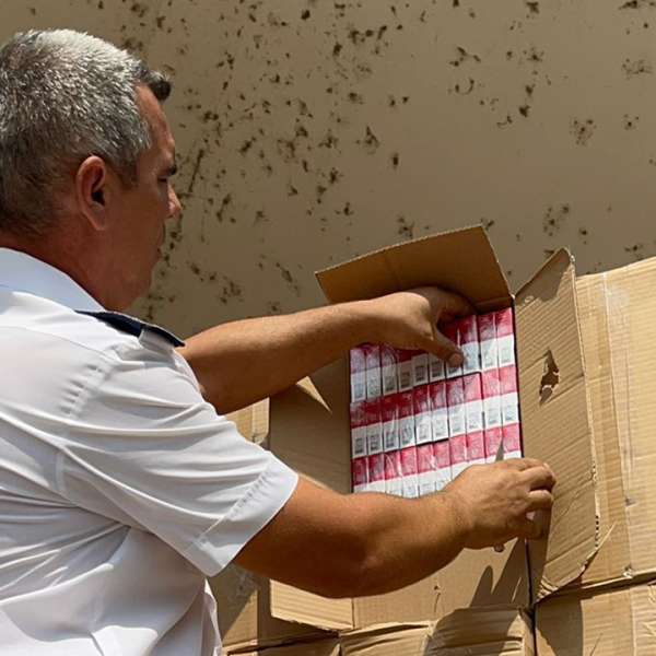 Captura impresionantă la graniţa cu Bulgaria: peste 430 de mii de pachete cu ţigări de contrabandă, în valoare de aproape 11 milioane de lei, descoperite la PTF Giurgiu