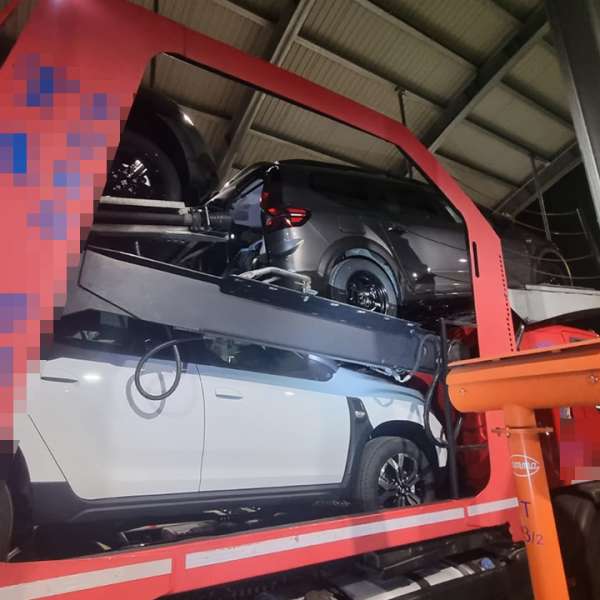 Ascunşi în portbagajele unor maşini transportate pe o platformă, opt cetăţeni străini intenţionau să treacă illegal frontiera în Ungaria