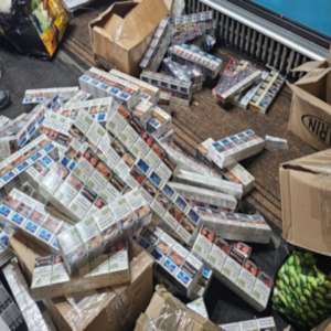 Țigări de contrabandă, disimulate în colete, descoperite într-un autocar, la controlul de frontieră