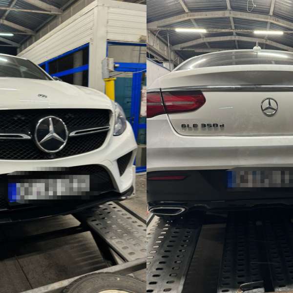 Componente dintr-un autoturism furat descoperite de polițiștii de frontieră ansamblate pe un alt autoturism