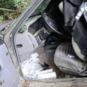 Mașină de teren cu peste 22.000 pachete cu țigări, urmărită în trafic de polițiștii de frontieră maramureșeni