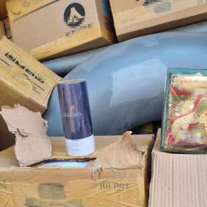 Bunuri susceptibile a fi contrafăcute în valoare de peste 500.000 lei,  confiscate în PTF Giurgiu