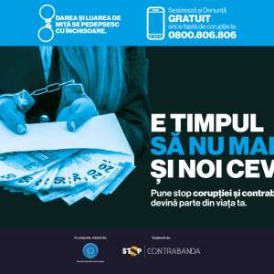 Lansarea campaniei naționale de prevenire a corupției:  „E TIMPUL SĂ NU MAI DĂM ȘI NOI CEVA”