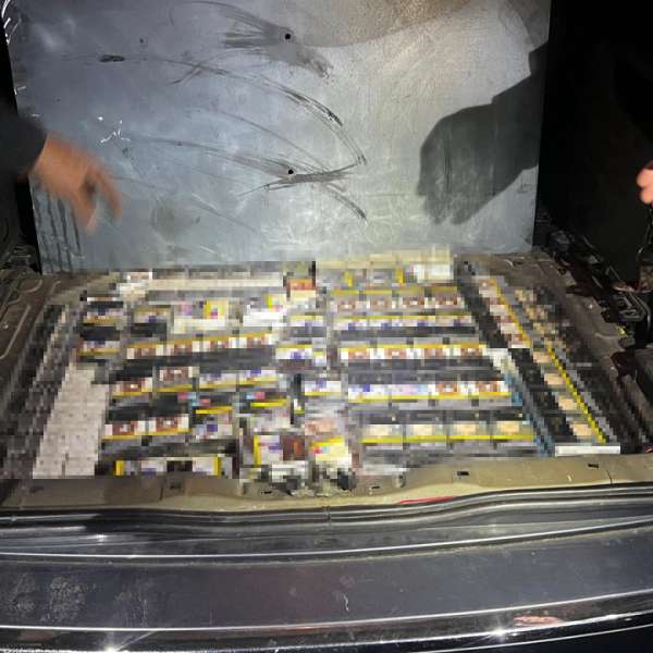 Peste 83.000 de țigarete descoperite de polițistii de frontieră giurgiuveni în mai  multe mijloace de transport