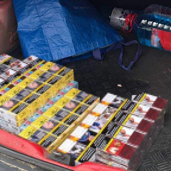 Aproximativ 12.000 de țigarete descoperite de polițiștii Sectorului Poliției de Frontieră Giurgiu