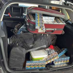 Zeci de mii de țigarete descoperite de polițiștii de frontieră la Giurgiu